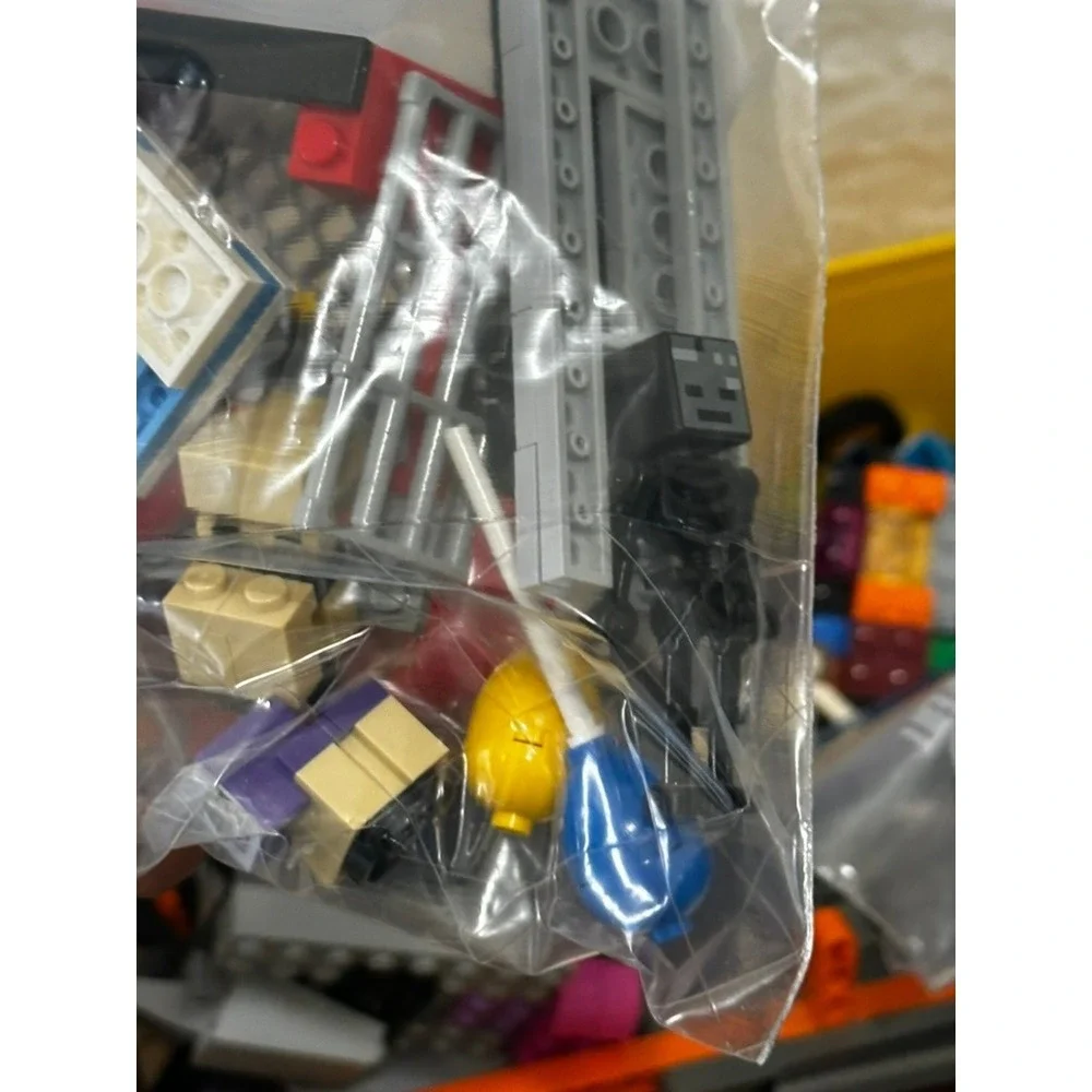 LEGO Bulk Bricks and Pieces Mixed Lot with Wheels and Sealed Bag Multi-Color